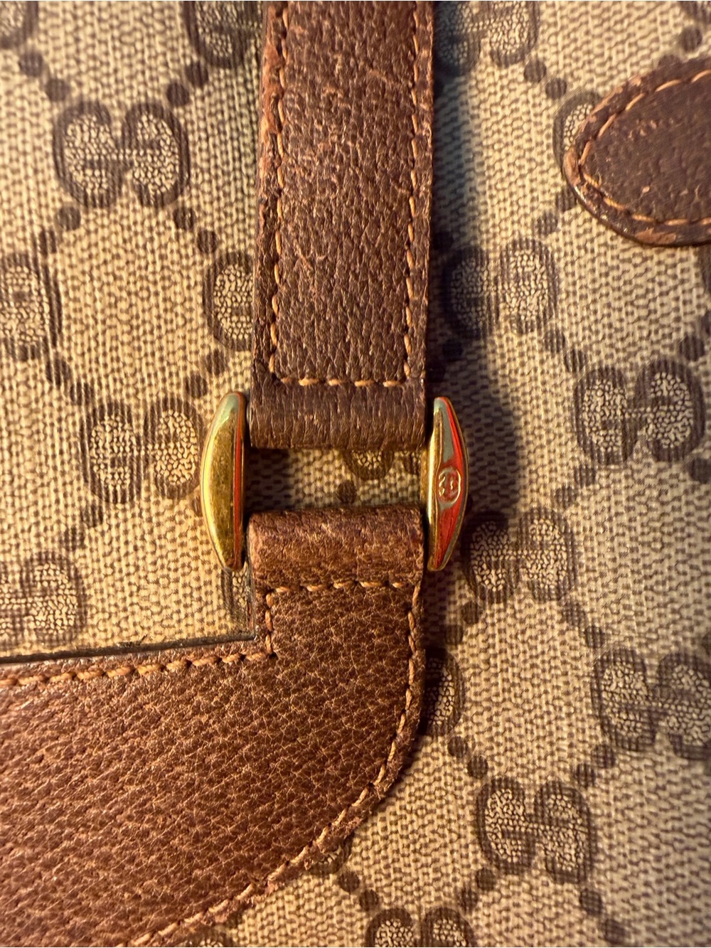 Vintage Gucci GG Supreme Monogram Tote Bag Brown - Picture 3 of 16